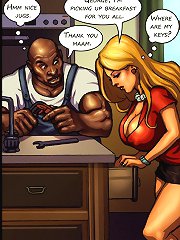Interracial cartoon sex. Howdy college student, the perfect time to come to life, your ebony cock already have a shower