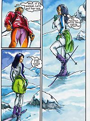 Comic sex in snow by hotwifecomics.com