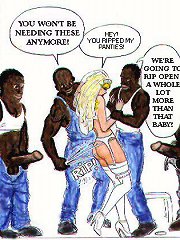 Four niggers forced white bride cartoon rape