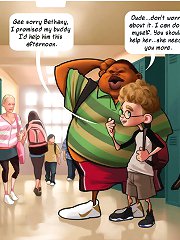 The young hottie is showing almost all for her school buddy at the amazing comic book porn