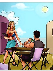 Horny gal is dreaming of a big black cock in the porn interracial comics