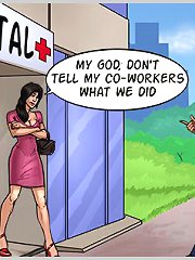 My God, don't tell my co-workers what we did on erotic cartoons