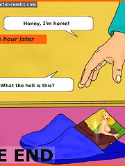 The brunette comes to the car repair to have her car fixed, but gets her pussy mended by the black toon sex guy instead