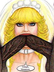 Two black cocks in bride's mouth cartoon rape