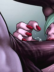 Lesson from the neighbor. White slut and bbc interracial art from Kinky Jimmy