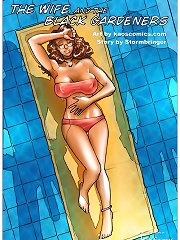 Black sex cartoons featuring slutty hot babe and some huge black weiner