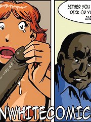 On these interracial comics time to take this huge black cock deeper you little white slut