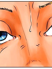 Dirty whore doing deepthroat cartoon blowjob to huge black dork