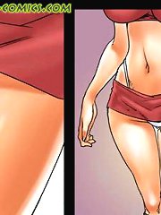 Hot interracial comics in toilet room